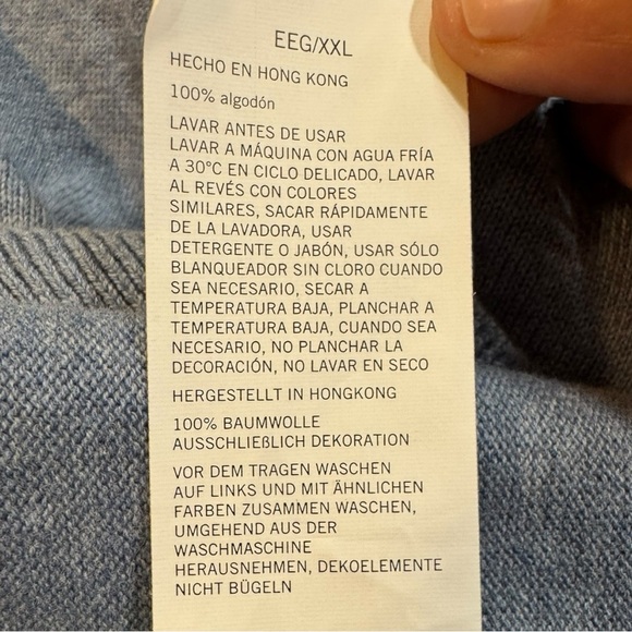 NWT Nautica Men’s 2XL Big & Tall Quarter-Zip Pullover Sweater – Blue - Picture 7 of 7